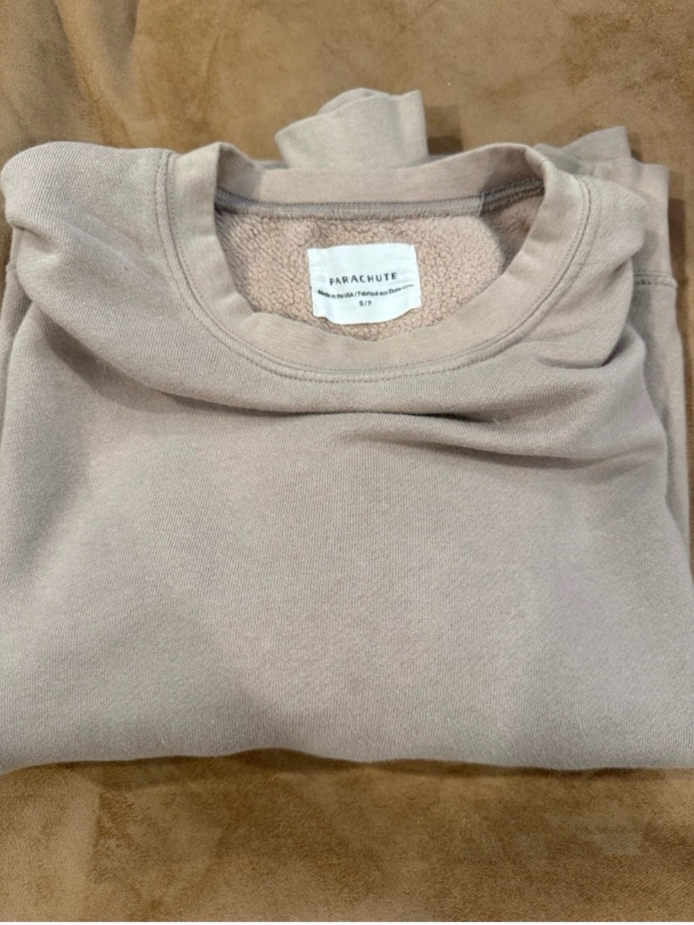 Parachute  Tan/Cream Crewneck Sweatshirt